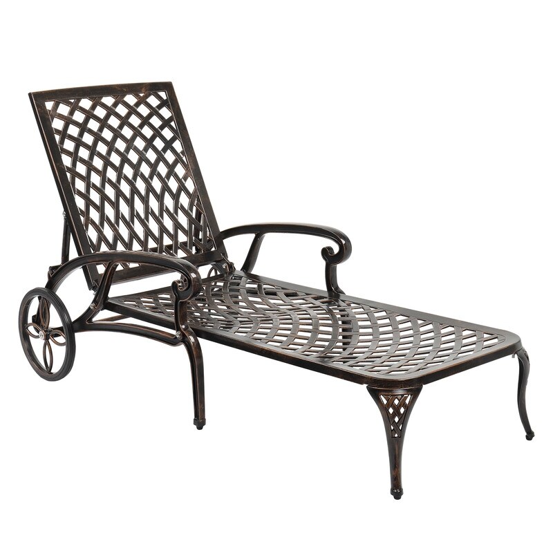 Metal Adjustable Outdoor Chaise Lounge