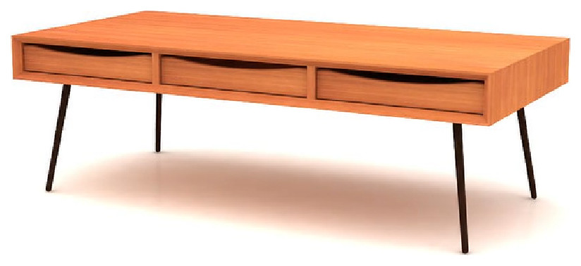 Teak Modern Coffee Table  Tikamoon Simen   Midcentury   Coffee Tables   by Oroa   Distinctive Furniture  Houzz