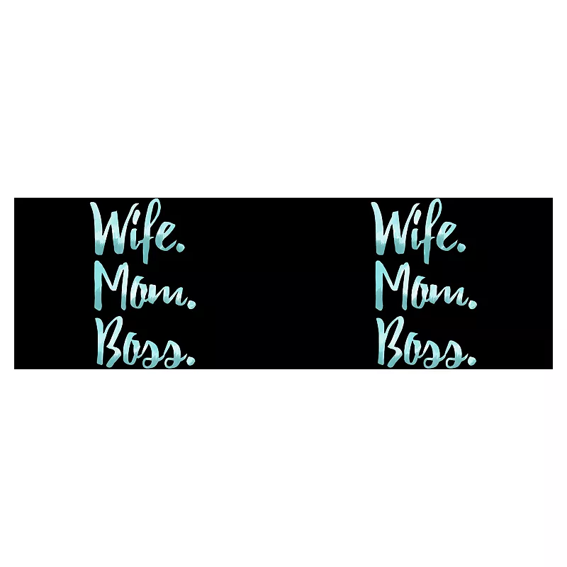 Wife Mom Boss Aqua Letters 17-oz. Stainless Steel Water Bottle