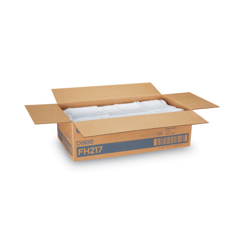 Dixie Plastic Cutlery， Heavyweight Forks， White， 1，000/Carton (FH217)