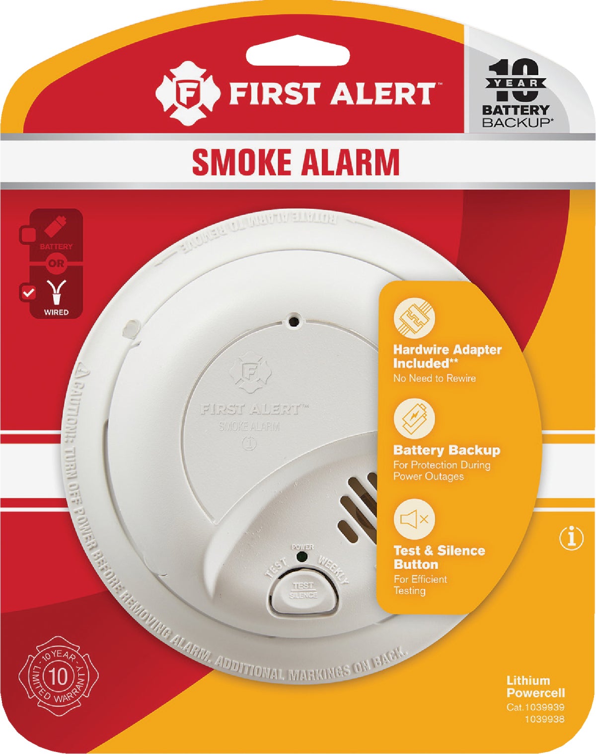 First Alert Hardwired Smoke Alarm White