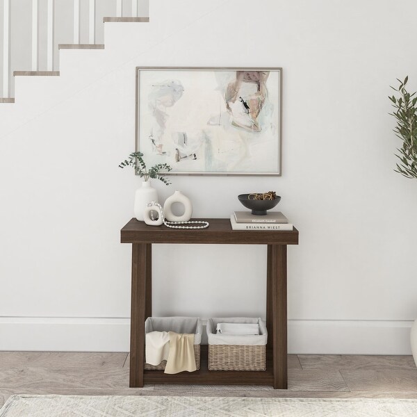 Plank and Beam Classic Console Table with Shelf - 36 inches - 36