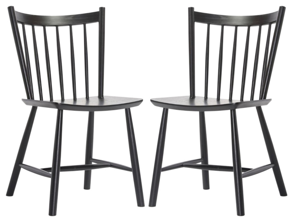 Elite Living Vincent  Set of 2  Solid Wood Dining Chairs   Midcentury   Dining Chairs   by Elite Living  Houzz