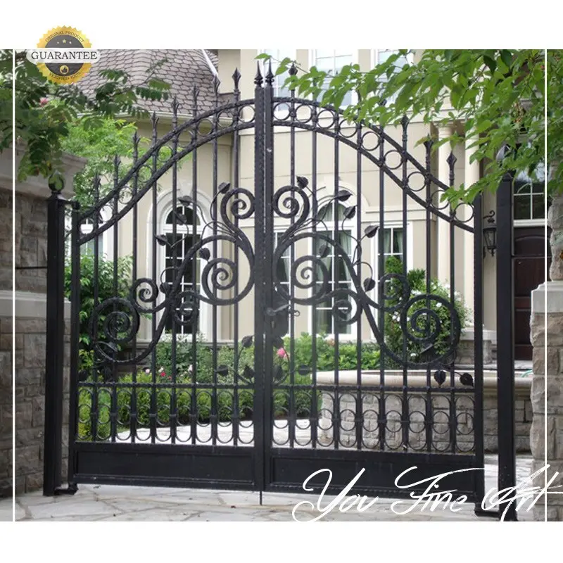 Custom New Style Popular Modern Garden Iron Gate Flower Design