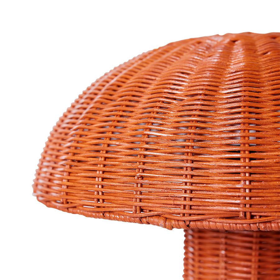 Rattan mushroom table lamp Coral