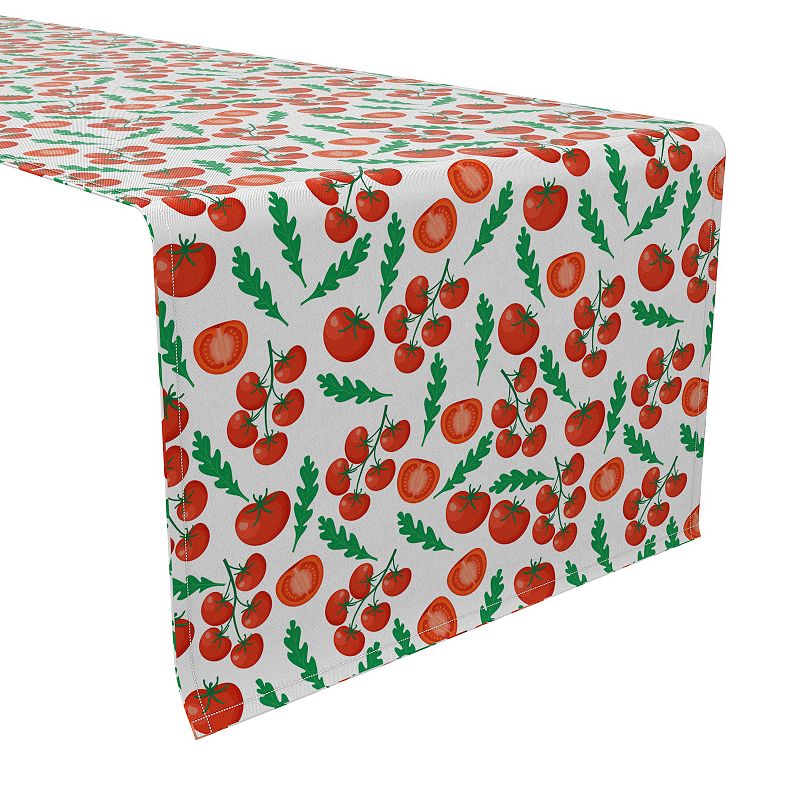 Table Runner， 100% Cotton， 16x90， Tomato Garden