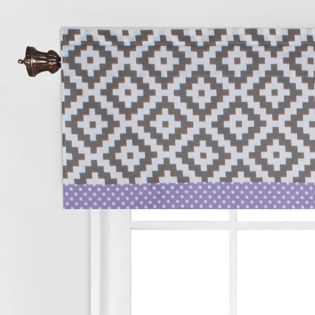 Bacati Love Grey lilac Window Valance