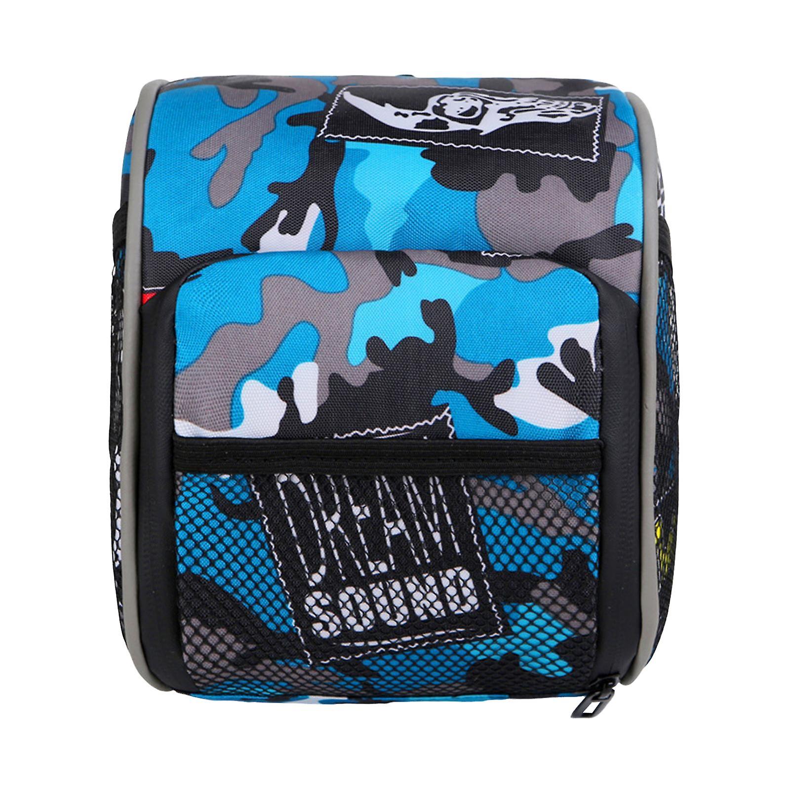 Bike Handlebar Bag Bicycle Front Bag For Motorcycles Riding Travel Tricycles Light Blue