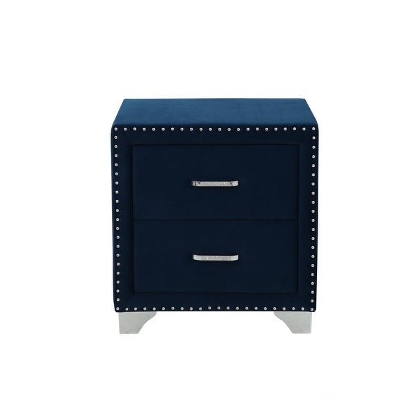 Coaster Furniture Melody 2-drawer Upholstered Nightstand Pacific Blue And Grey - - 37979355