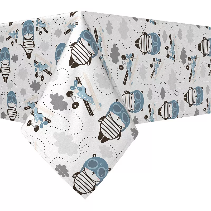 Rectangular Tablecloth， 100% Cotton， 60x104， Panda Pilot