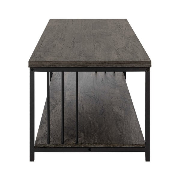 Homy Casa Industrial Dark Brown Coffee Table