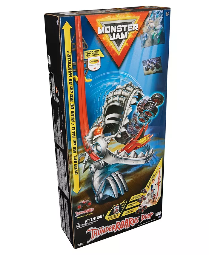 Monster Jam Thunderroarus Drop Playset with Exclusive Monster Truck  Lights and Sounds