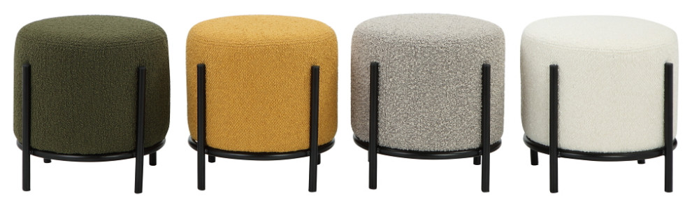 Lolo Round Stool   Midcentury   Vanity Stools And Benches   by Pangea Home  Houzz