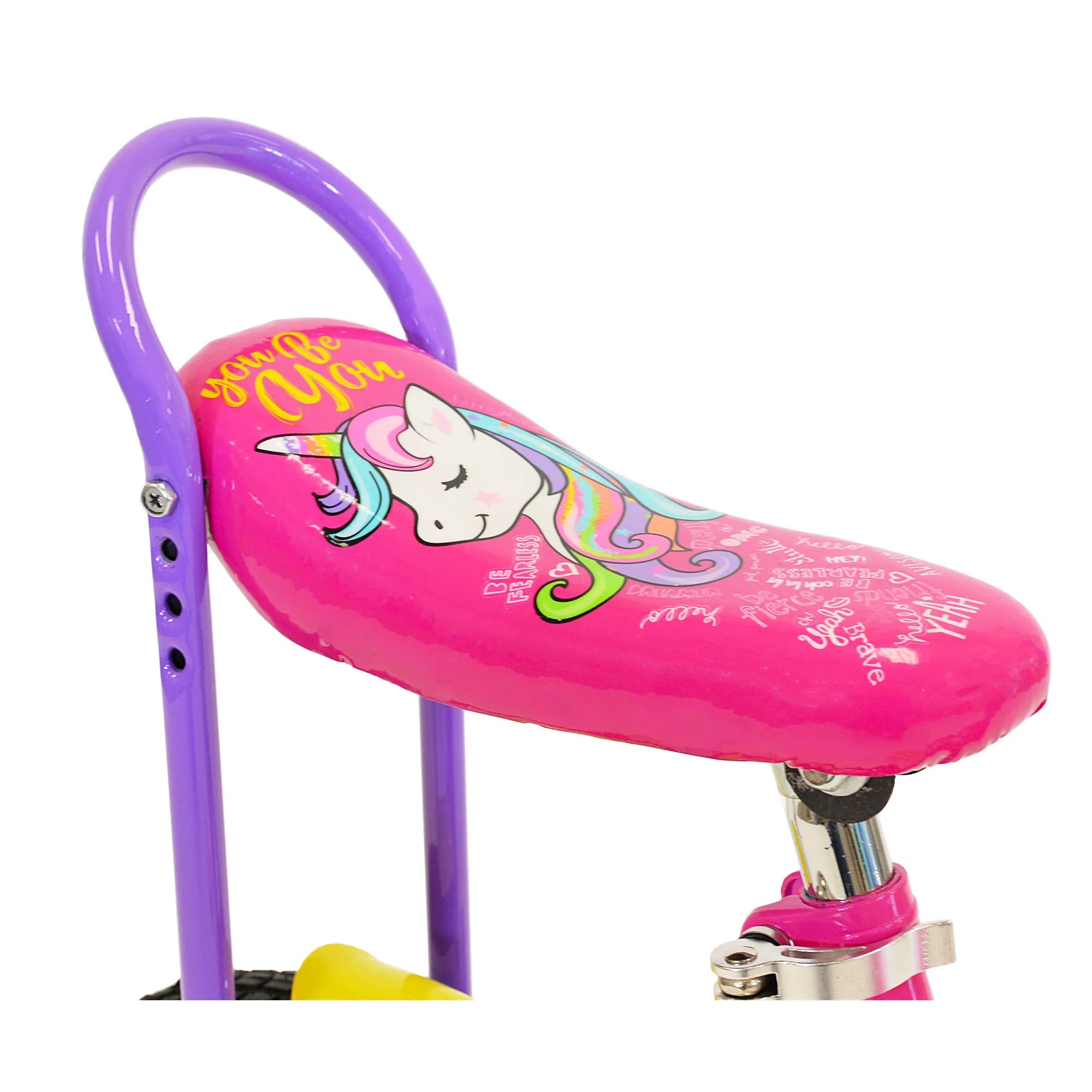 LittleMissMatched 12 In. Let You Be You Unicorn Bike， Pink and Purple