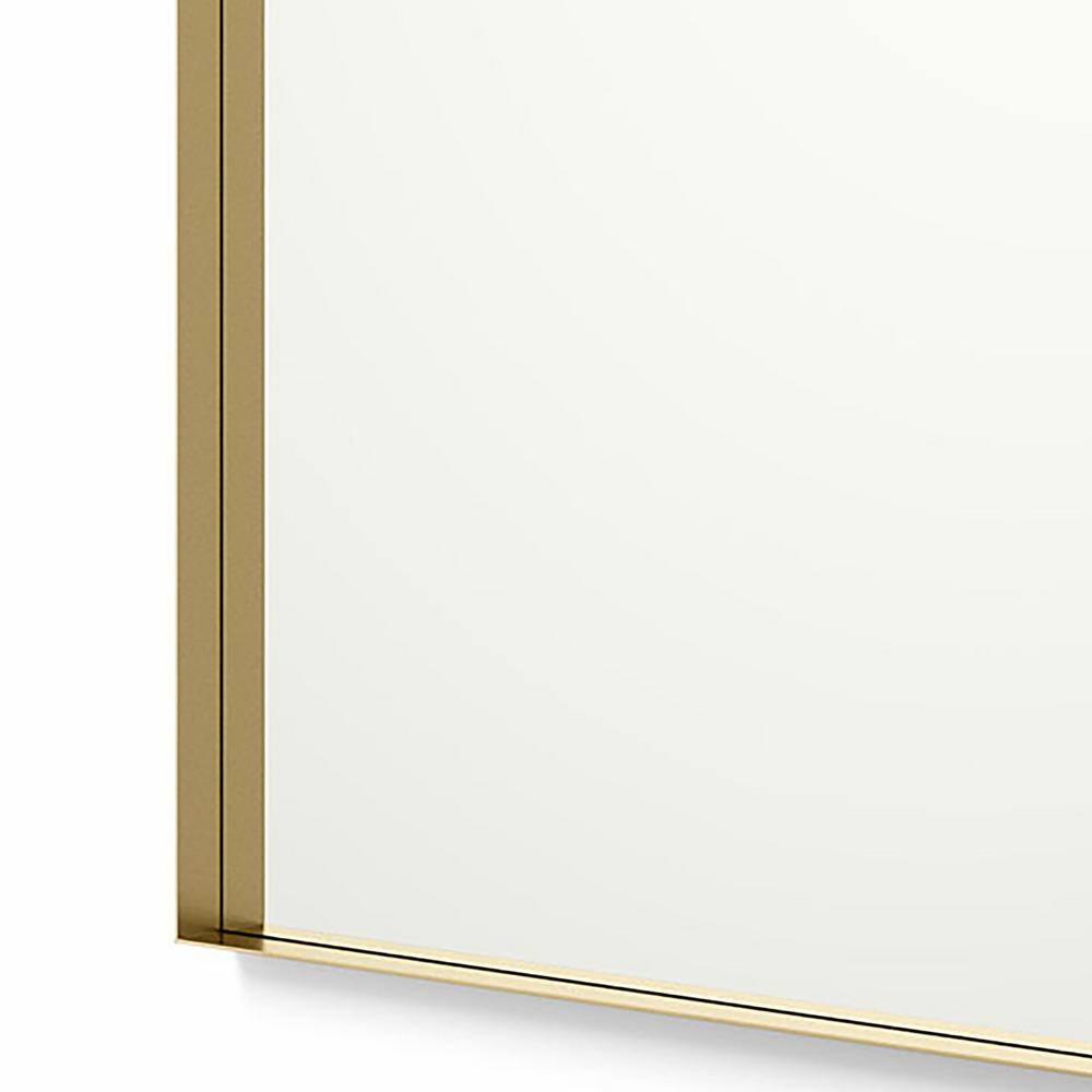 better bevel 30 in. x 40 in. Metal Framed Rectangular Bathroom Vanity Mirror in Gold 20032