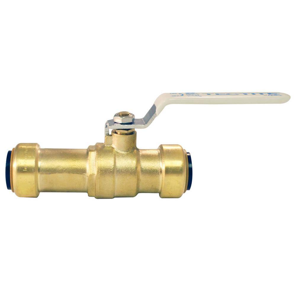 Tectite 34 in. Brass Push-to-Connect Slip Ball Valve FSBBV34SL