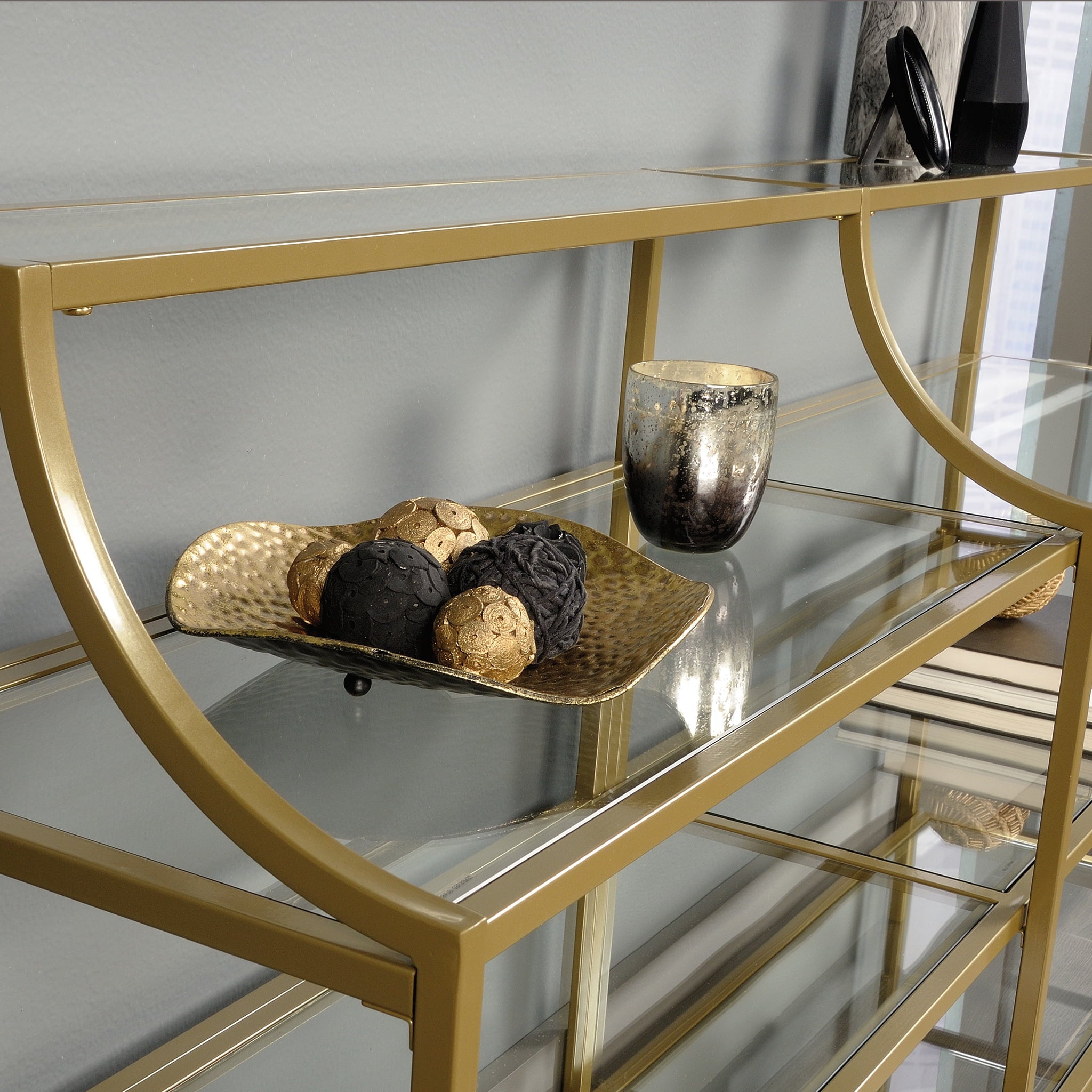 Better Homes & Gardens Nola Console Table, Gold Finish