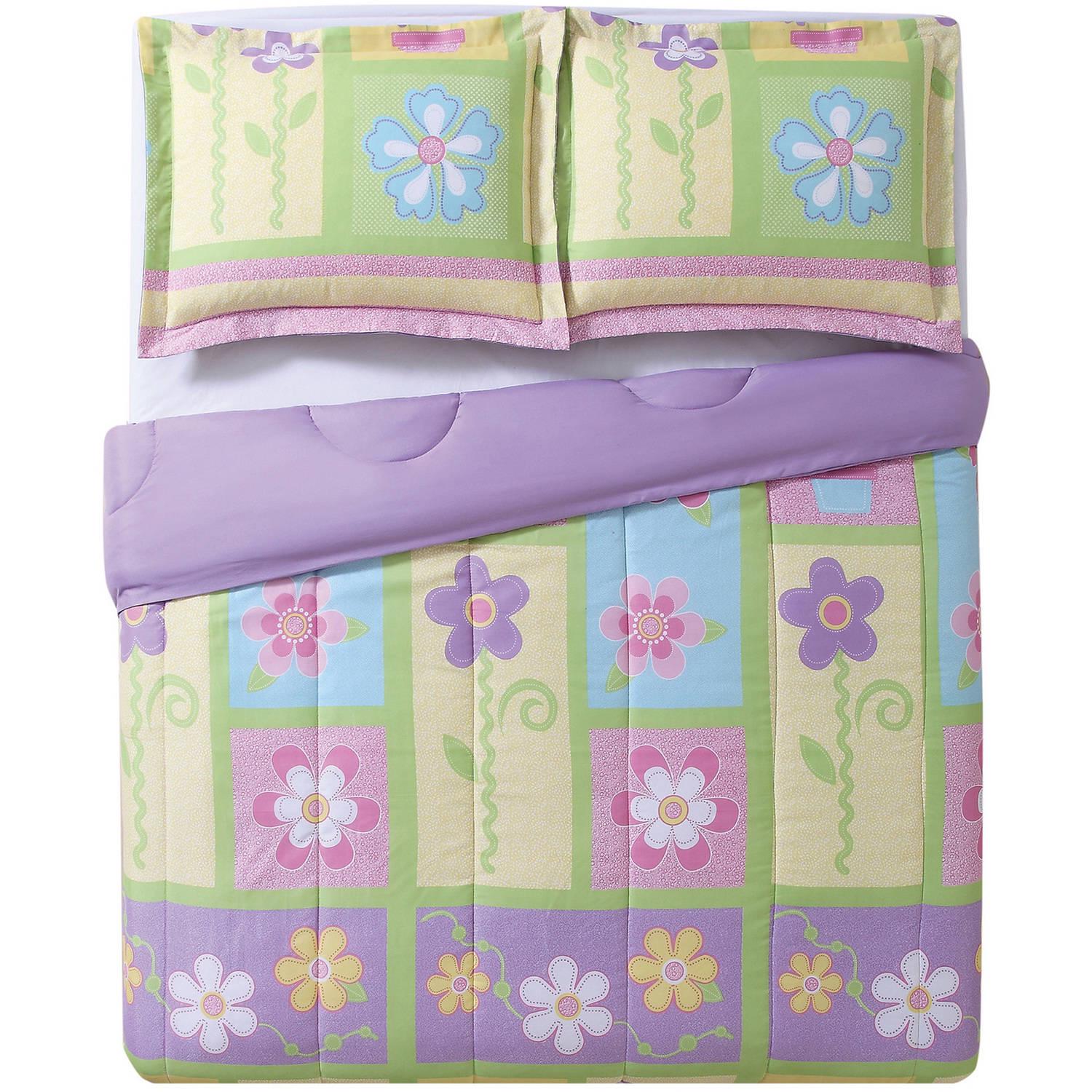 Kids Sweet Flowers Comforter Set