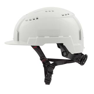 MW BOLT White Type 2 Class C Front Brim Vented Safety Helmet with Steel Mesh Full Face Shield 48-73-1320-48-73-1430