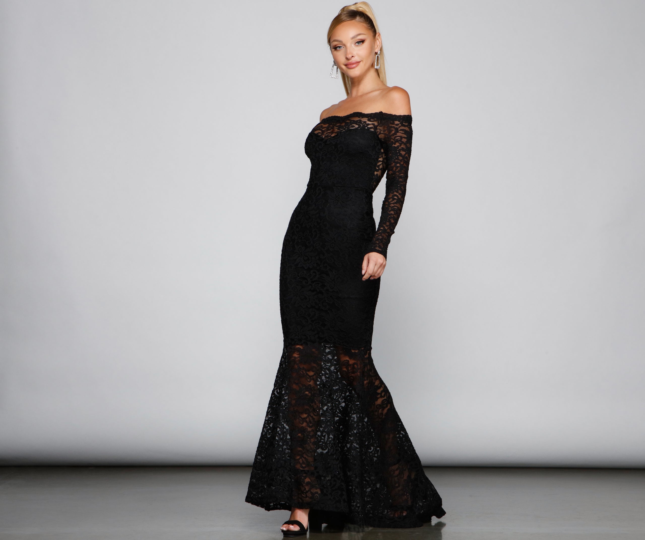 Betty Formal Off The Shoulder Lace Dress