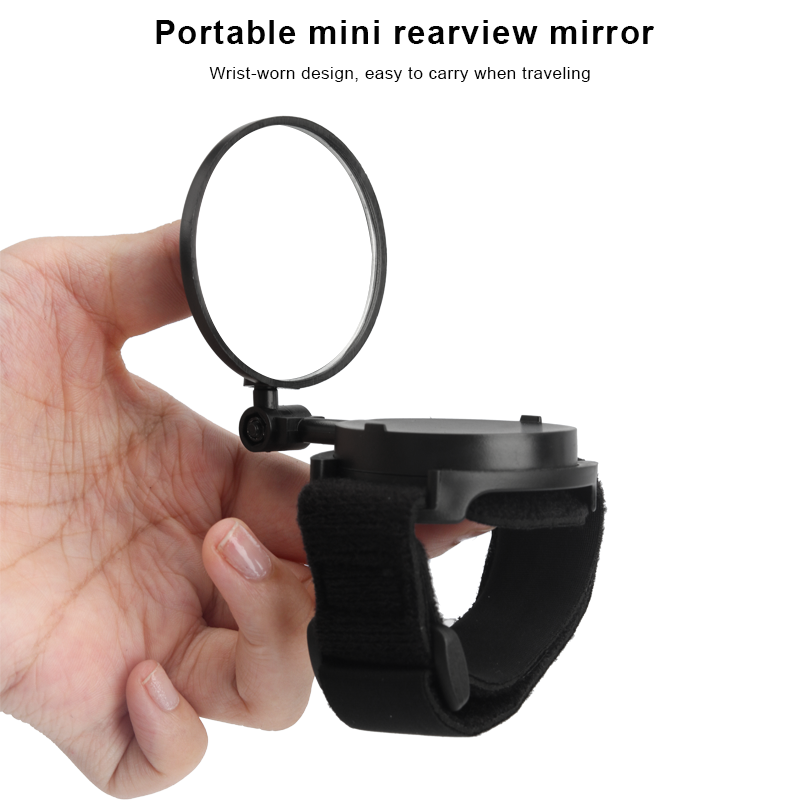 RIDERACE Rearview Mirror With Wristband 360 Degrees Rotating Adjustable MTB Bike Wrist Band Rear View Mirrors Cycling Equipment