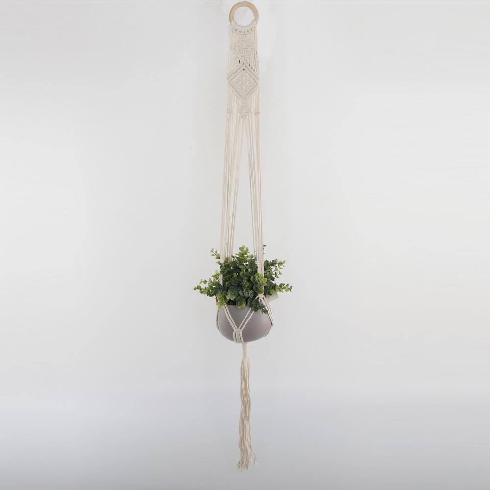 Flora Bunda 43 in. Cotton Hanging Macrame Plant Hanger NT12