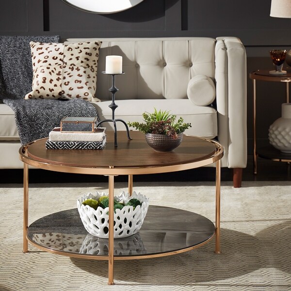 Celsus Champagne Gold Coffee Table Set with Storage by iNSPIRE Q Bold