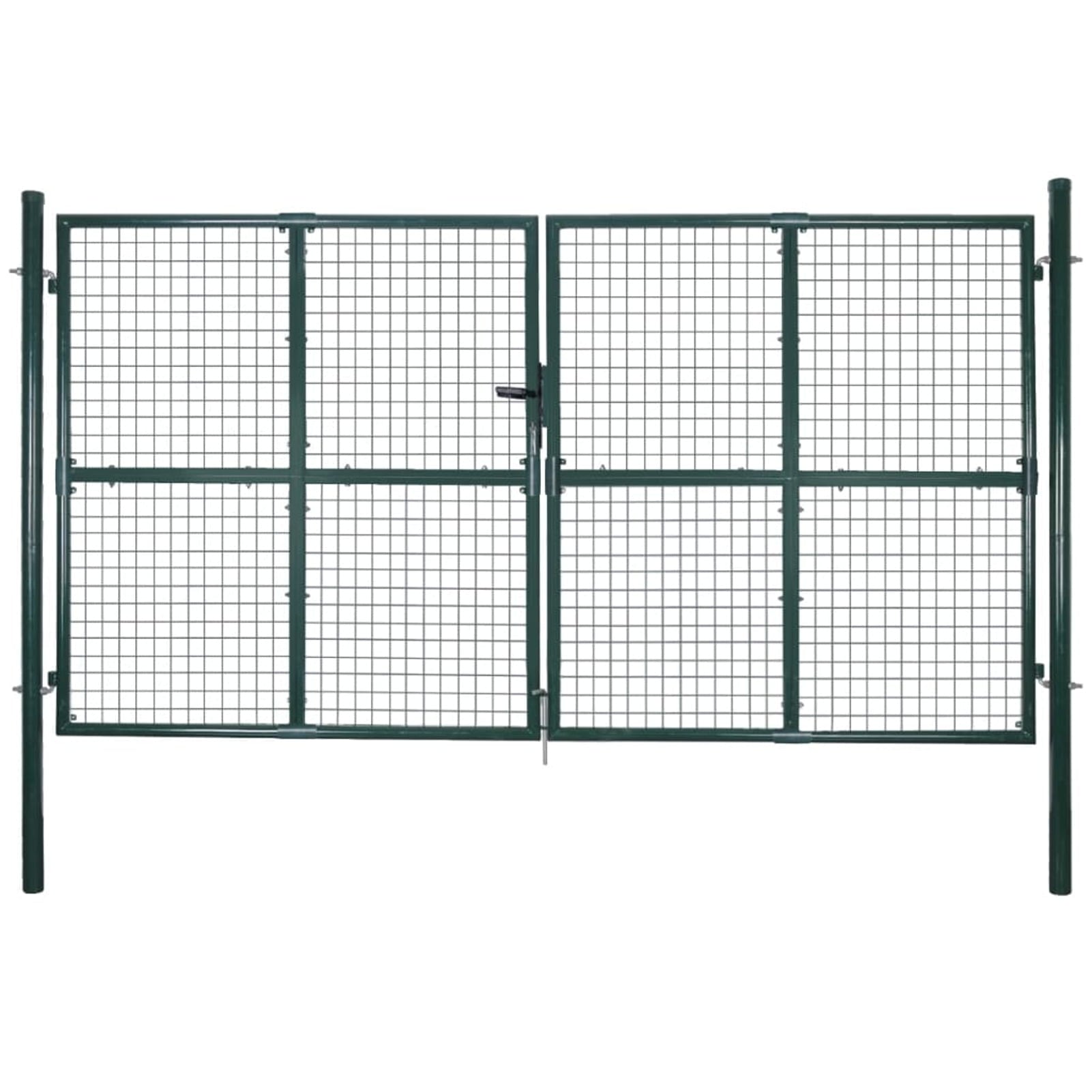 Double Door Fence Gate Powder-Coated Steel