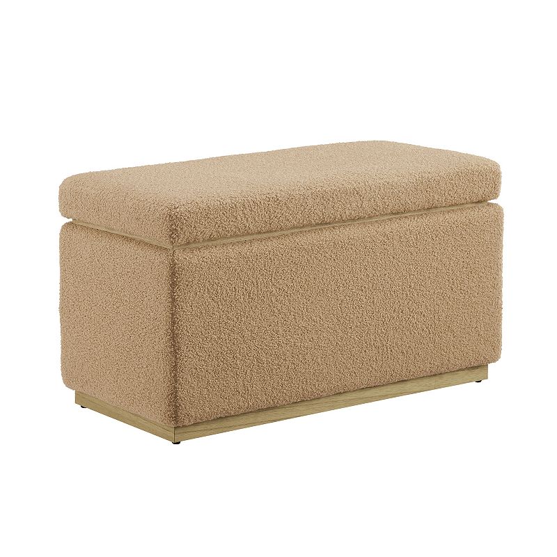 Linon Blanche Rectangle Storage Ottoman