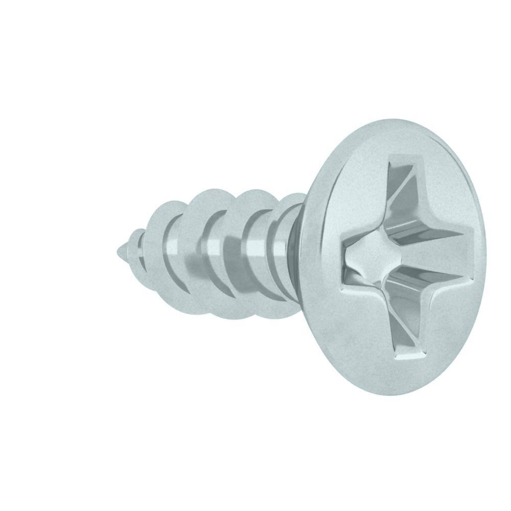 Everbilt #8 x 12 in. Zinc Phillips Flat Head Wood Screw (100-Pack) 822722