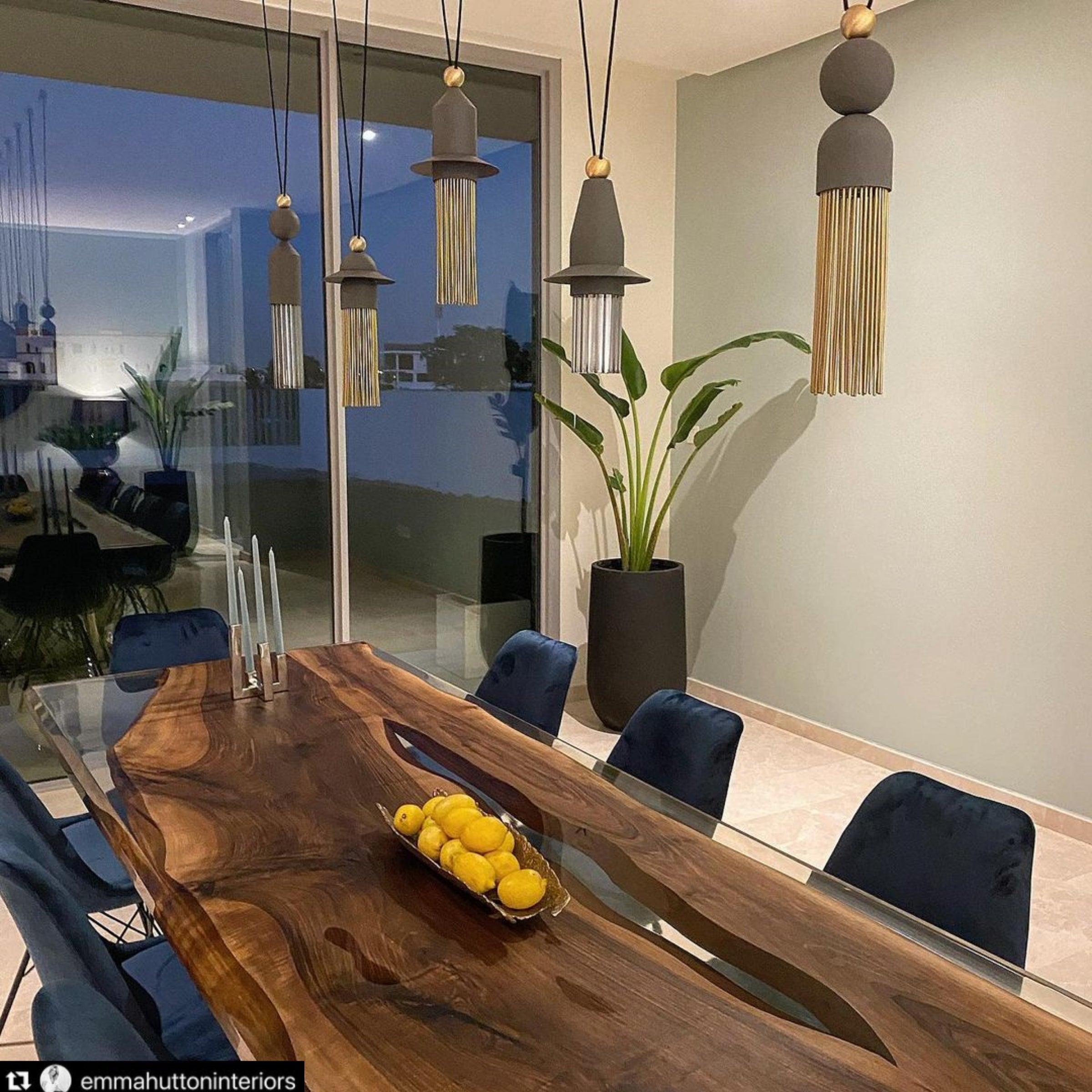 300X100 Cm Live Edge Resin Dining Table Top San300X100