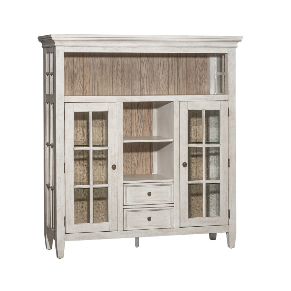 Heartland Antique White Tobacco Display Cabinet