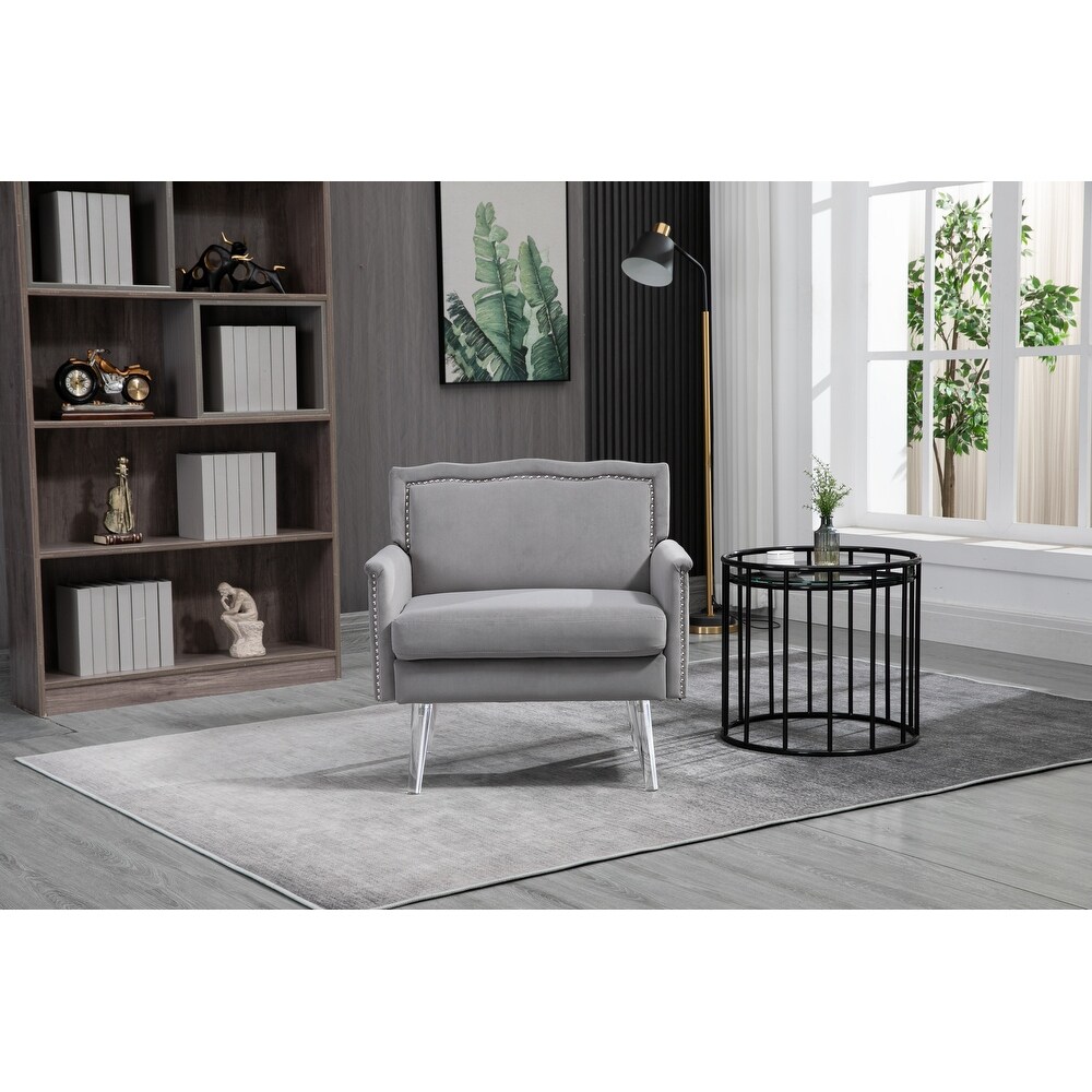 Accent Chair  Living Room Chair / leisure single sofa with acrylic feet