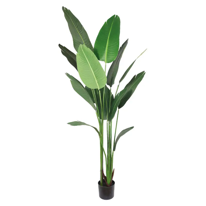 Tall Pot Simulated Green Plantain Artificial Plant Nordic Potfor Scene Decoration Green Plants