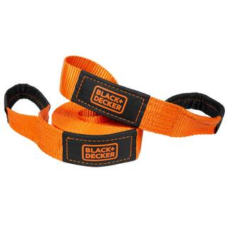 BLACK+DECKER 2 in. x 20 ft. Recovery Strap Rope wLoop Ends - 9000 LB. Break Strength BD1001