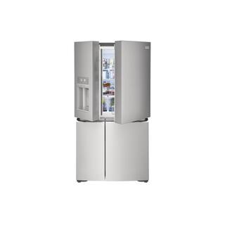 FRIGIDAIRE GALLERY 36 in. Wide 21.5 cu. ft. Counter-Depth 4-Door Refrigerator in Stainless Steel GRQC2255BF