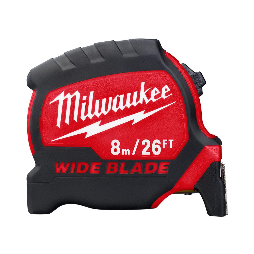 Milwaukee 8M/26Ft Wide Blade Tape Measure 48-22-0226 from Milwaukee