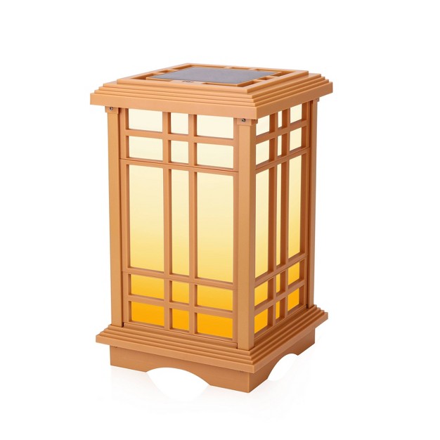 3pk Solar Led Zen Outdoor Lantern Bundle With Amber white Light Techko Maid