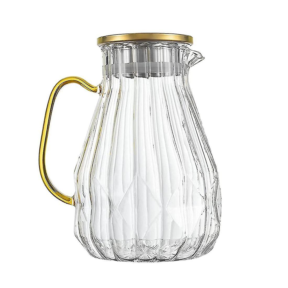 Glass Beer Jug With Lid Nozzle 60 Oz