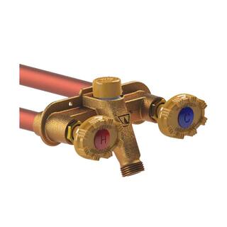 Woodford 12 in. PEX x 20 in. L Freezeless Model 22 Brass Anti-Rupture Hot and Cold Sillcock 22PX-20-MH