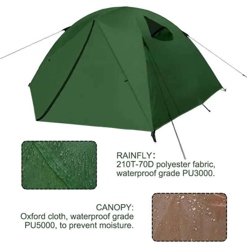 Waterproof Windproof Camping Seasons Lightweight Backpacking Tents Set Up Quickly Great Hiking Camping Tent