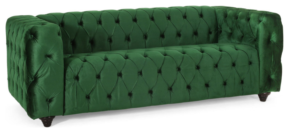 Contemporary Classic Sofa  Padded Button Tufted Seat   Eclectic   Sofas   by Decorn  Houzz