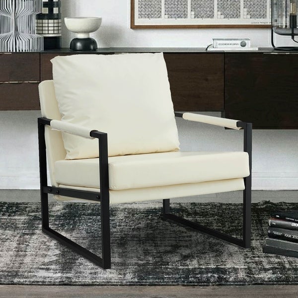 Accent Arm Chair with Metal Frame for Living Room