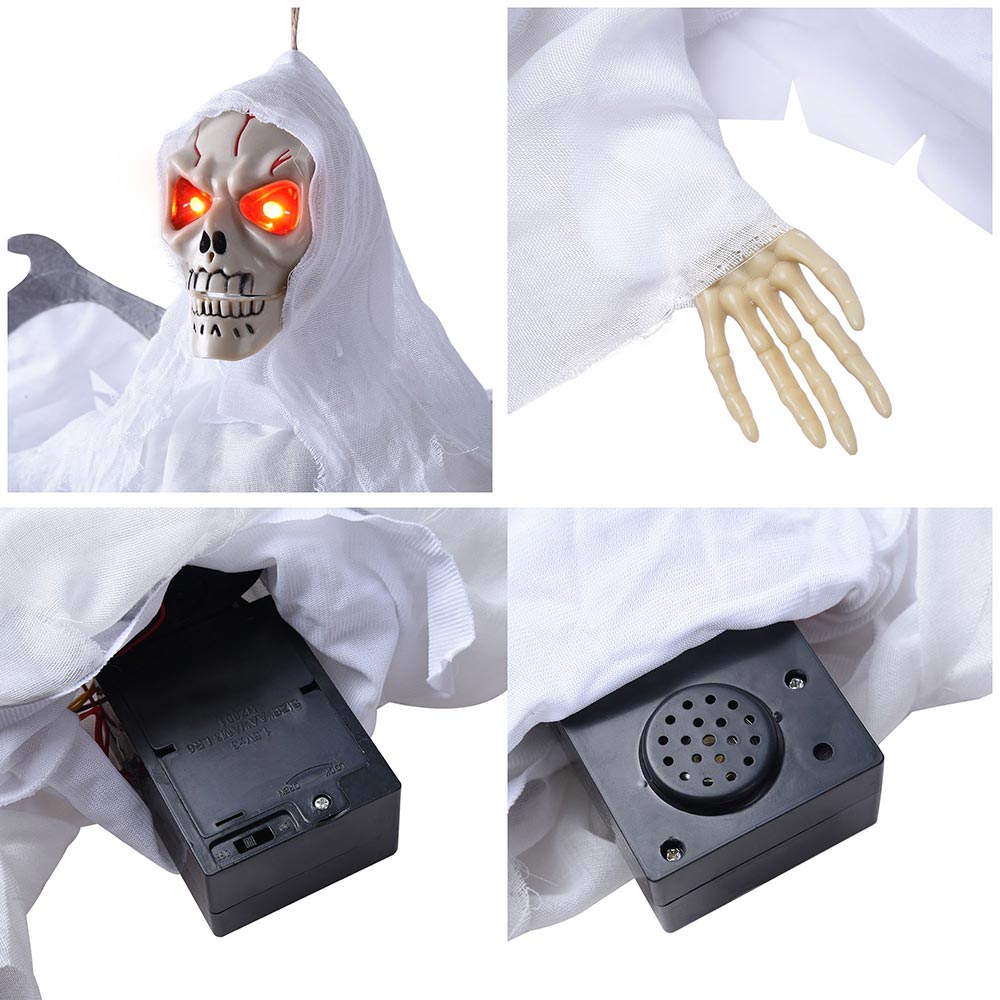 Yescom Animated Skeleton Props w/ Wings Sound Activated Lighted