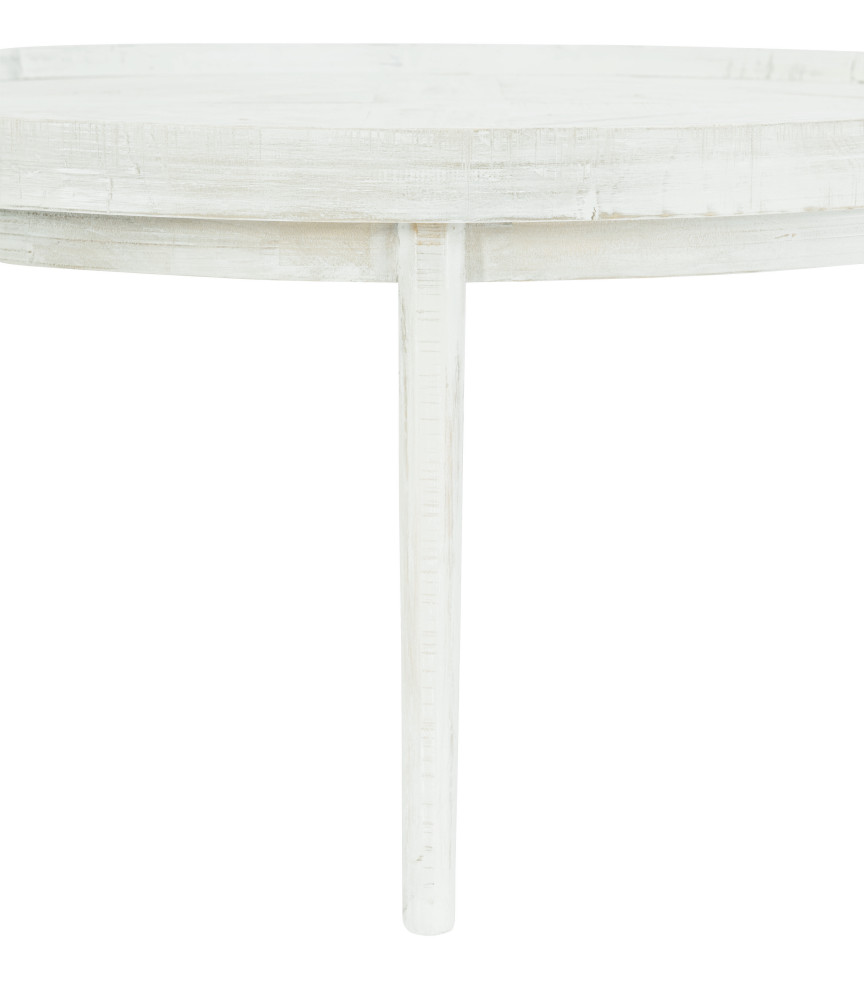 Bernhardt Loft Booker Round Cocktail Table  Brushed White   Midcentury   Coffee Tables   by HedgeApple  Houzz