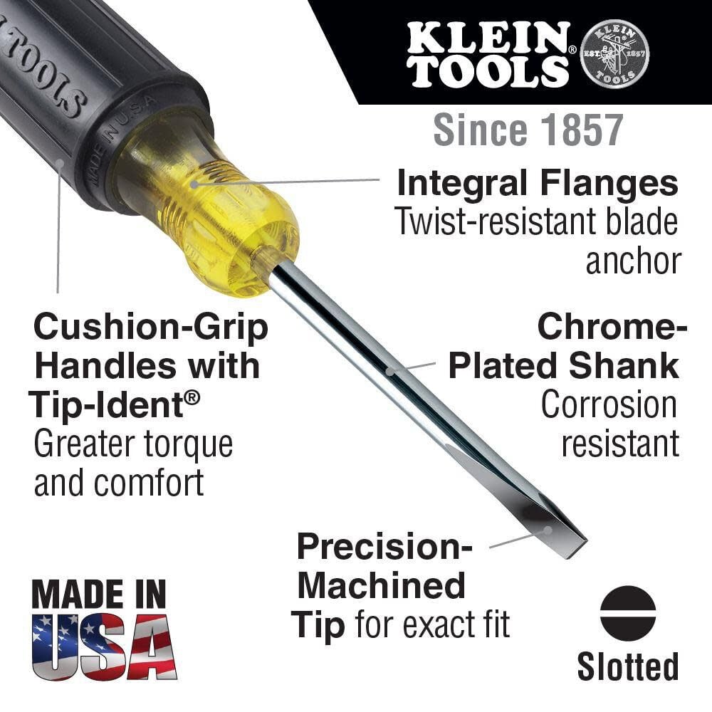 Klein Tools Cushion-Grip Screwdriver Set 4 Pc 85105 from Klein Tools