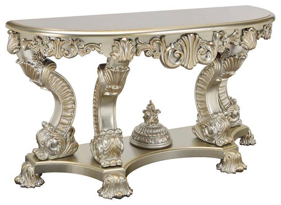 Acme Sorina Sofa Table Antique Gold Finish   Victorian   Coffee Tables   by AMOC  Houzz