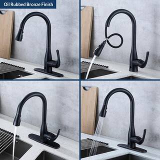 FLOW Motion Activated Single-Handle Pull-Down Sprayer Kitchen Faucet in Oil Rubbed Bronze UB-7000-ORB