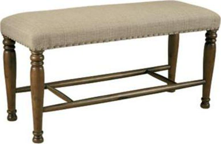 Signature Design by Ashley Lettner Counter Height Upholstered Dining Room Bench Brown  Crowdfused