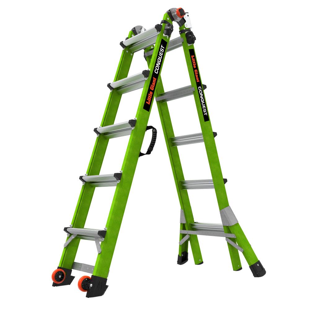 Conquest 2.0 Model 22 Articulated Ladder Type 1A 300lb Fiberglass